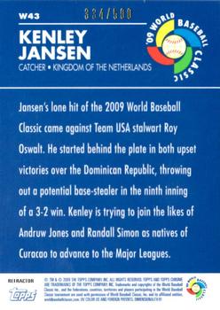 2009 Topps Chrome - World Baseball Classic Refractors #W43 Kenley Jansen Back