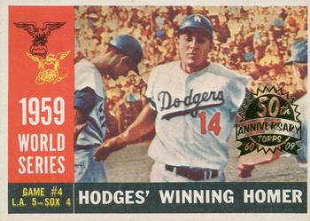 2009 Topps Heritage - 50th Anniversary Buybacks #388 1959 World Series Game #4 - Hodges' Winning Homer Front