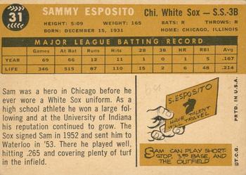 2009 Topps Heritage - 50th Anniversary Buybacks #31 Sammy Esposito Back