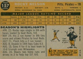 2009 Topps Heritage - 50th Anniversary Buybacks #157 Rocky Nelson Back