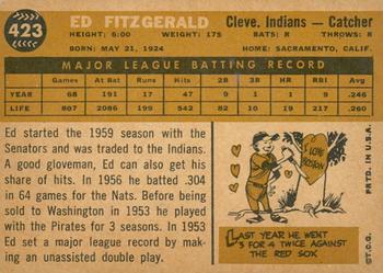 2009 Topps Heritage - 50th Anniversary Buybacks #423 Ed Fitzgerald Back