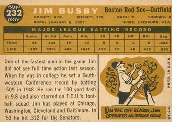 2009 Topps Heritage - 50th Anniversary Buybacks #232 Jim Busby Back