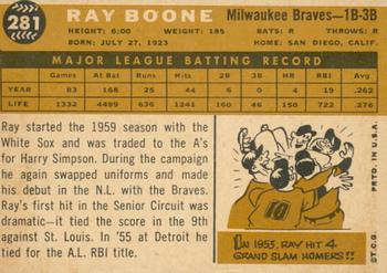 2009 Topps Heritage - 50th Anniversary Buybacks #281 Ray Boone Back