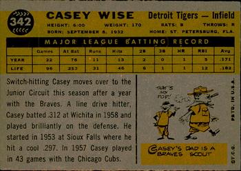 2009 Topps Heritage - 50th Anniversary Buybacks #342 Casey Wise Back