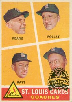 2009 Topps Heritage - 50th Anniversary Buybacks #468 St. Louis Cards Coaches (Johnny Keane / Howie Pollet / Ray Katt / Harry Walker) Front