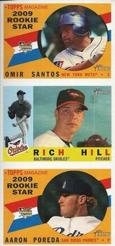 2009 Topps Heritage - Advertising Panels #NNO Omir Santos / Rich Hill / Aaron Poreda Front