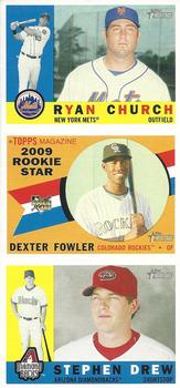 2009 Topps Heritage - Advertising Panels #NNO Ryan Church / Dexter Fowler / Stephen Drew Front