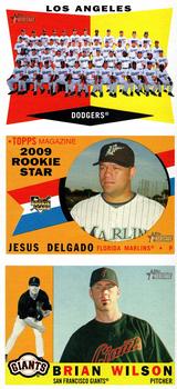2009 Topps Heritage - Advertising Panels #NNO Los Angeles Dodgers TC / Jesus Delgado / Brian Wilson Front