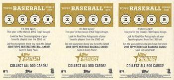 2009 Topps Heritage - Advertising Panels #NNO Gaby Sanchez / Vernon Wells / Ross Gload Back