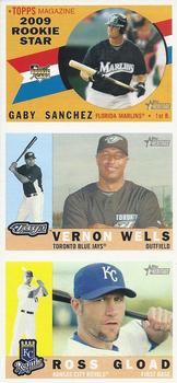 2009 Topps Heritage - Advertising Panels #NNO Gaby Sanchez / Vernon Wells / Ross Gload Front