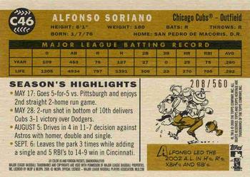 2009 Topps Heritage - Chrome Refractors #C46 Alfonso Soriano Back