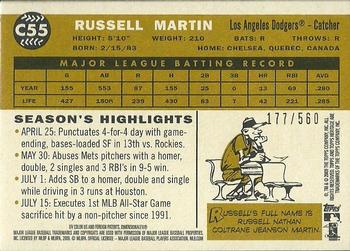 2009 Topps Heritage - Chrome Refractors #C55 Russell Martin Back