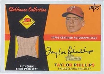 2009 Topps Heritage - Clubhouse Collection Relics Autographs #CCAR-TP Taylor Phillips Front