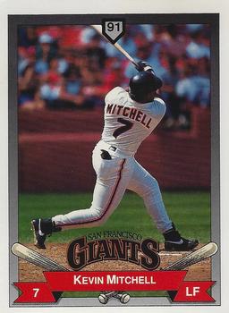 1991 PG&E San Francisco Giants #1 Kevin Mitchell Front