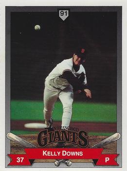 1991 PG&E San Francisco Giants #4 Kelly Downs Front