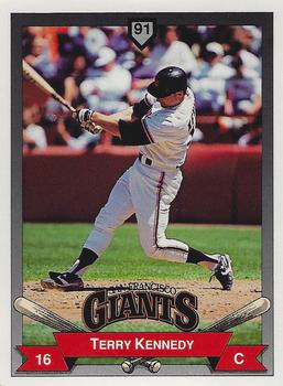 1991 PG&E San Francisco Giants #5 Terry Kennedy Front