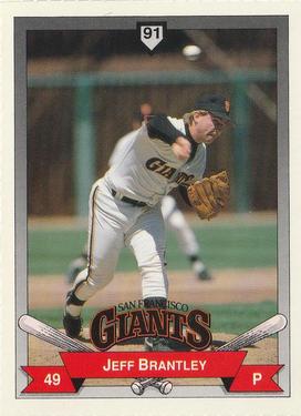 1991 PG&E San Francisco Giants #7 Jeff Brantley Front