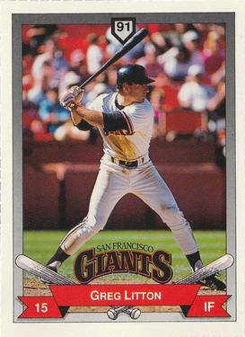 1991 PG&E San Francisco Giants #8 Greg Litton Front