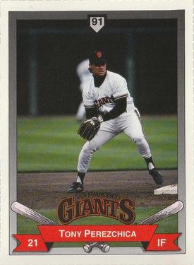 1991 PG&E San Francisco Giants #30 Tony Perezchica Front