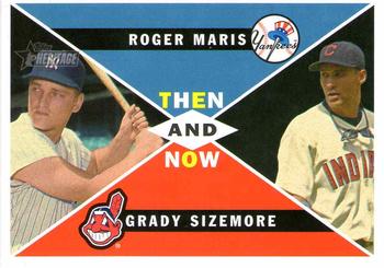 2009 Topps Heritage - Then and Now High Number #TN-6 Grady Sizemore / Roger Maris  Front