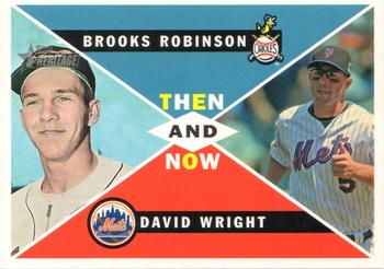 2009 Topps Heritage - Then and Now High Number #TN-8 David Wright / Brooks Robinson Front