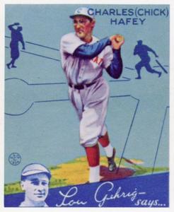 1976 TCMA Goudey Reprints #34 Chick Hafey Front