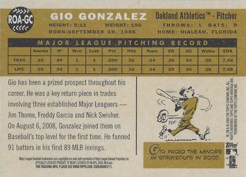2009 Topps Heritage - Real One Autographs #ROA-GC Gio Gonzalez Back