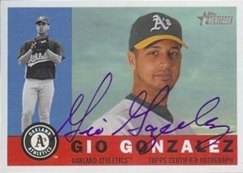 2009 Topps Heritage - Real One Autographs #ROA-GC Gio Gonzalez Front