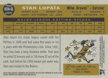 2009 Topps Heritage - Real One Autographs #ROA-SL Stan Lopata Back