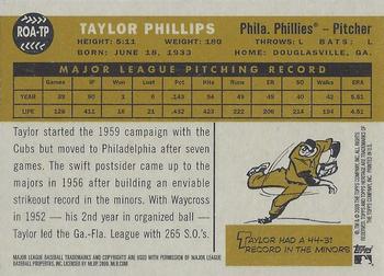 2009 Topps Heritage - Real One Autographs #ROA-TP Taylor Phillips Back