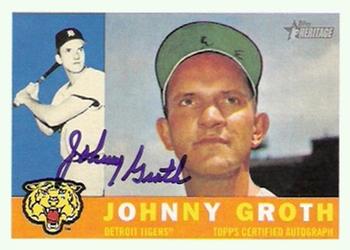 2009 Topps Heritage - Real One Autographs #ROA-JG Johnny Groth Front
