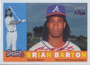 2009 Topps Heritage - Real One Autographs Red Ink #BB Brian Barton Front