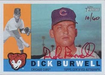 2009 Topps Heritage - Real One Autographs Red Ink #DB Dick Burwell Front