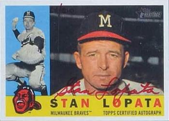 2009 Topps Heritage - Real One Autographs Red Ink #SL Stan Lopata Front