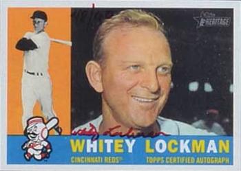2009 Topps Heritage - Real One Autographs Red Ink #WL Whitey Lockman Front