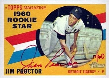 2009 Topps Heritage - Real One Autographs Red Ink #JP Jim Proctor Front