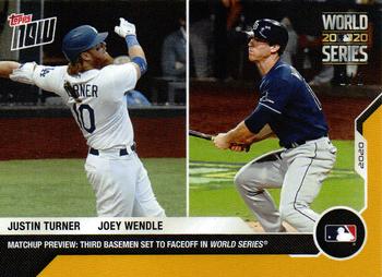 2020 Topps Now World Series Matchup - Gold #WM-5 Justin Turner / Joey Wendle Front