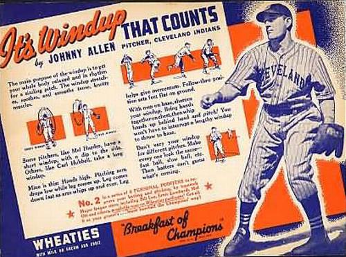 1939 Wheaties Series 12 #2 Johnny Allen Front