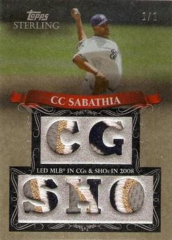 2009 Topps Sterling - Career Chronicles Relics Five Sterling Silver #5CCR-30 CC Sabathia Front