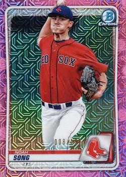 2020 Bowman Chrome - Prospects Mojo Refractor Pink #BCP-161 Noah Song Front