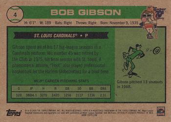 2020 Topps x Super 70s Sports #4 Bob Gibson Back