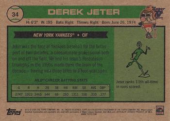 2020 Topps x Super 70s Sports #34 Derek Jeter Back