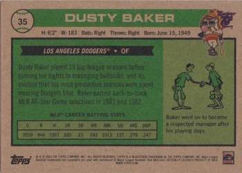 2020 Topps x Super 70s Sports #35 Dusty Baker Back