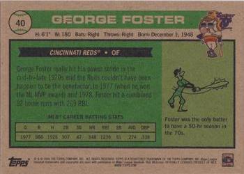 2020 Topps x Super 70s Sports #40 George Foster Back
