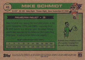 2020 Topps x Super 70s Sports #45 Mike Schmidt Back