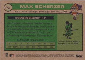 2020 Topps x Super 70s Sports #73 Max Scherzer Back