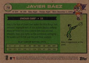 2020 Topps x Super 70s Sports #78 Javier Baez Back