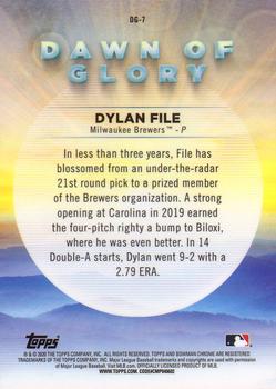 2020 Bowman Chrome - Dawn of Glory Mojo Refractor #DG-7 Dylan File Back