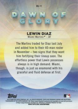 2020 Bowman Chrome - Dawn of Glory Mojo Refractor #DG-11 Lewin Diaz Back