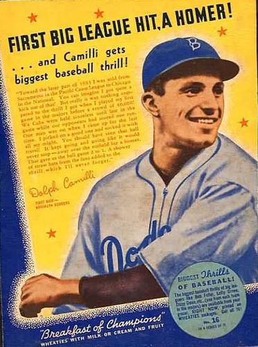 1938 Wheaties Series 10 #16 Dolph Camilli Front